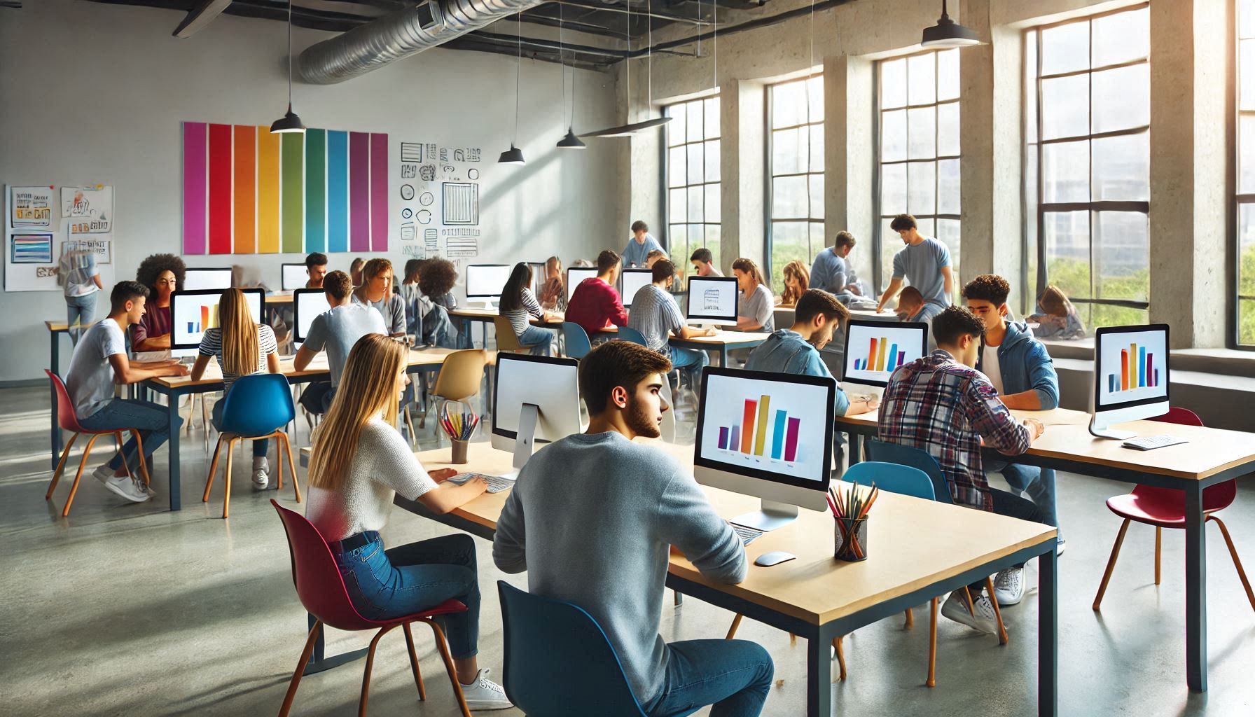 Modern Classroom with iMacs